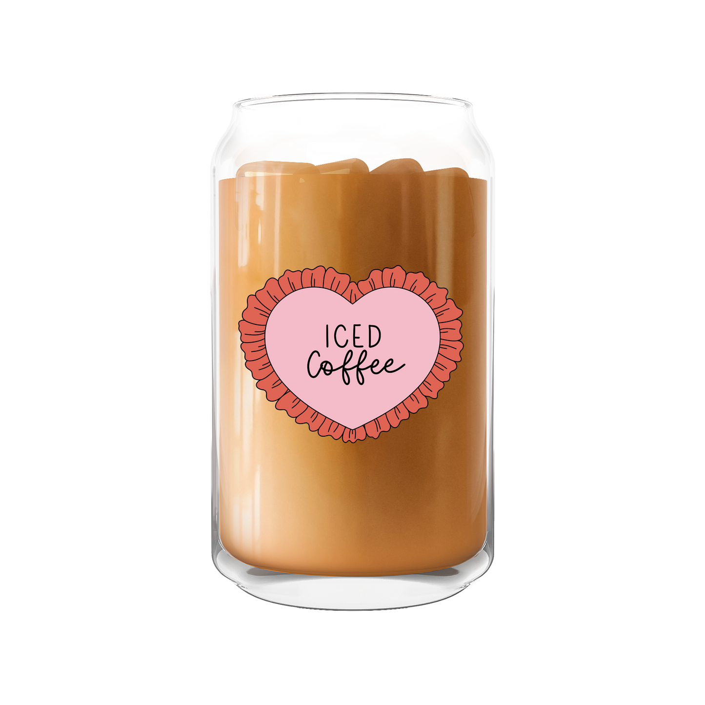 ICED COFFEE HEART UV-DTF DECAL