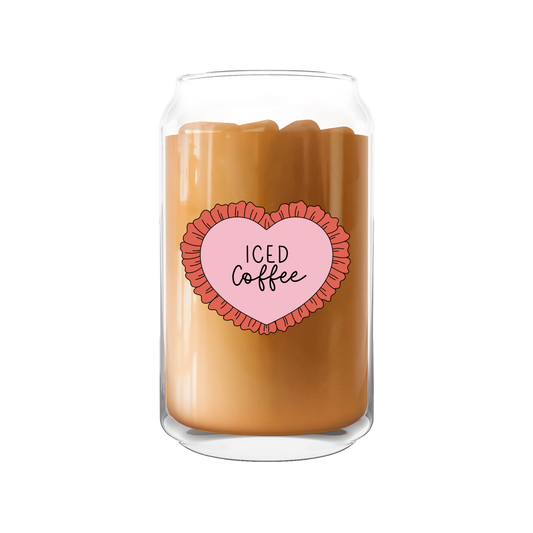 ICED COFFEE HEART UV-DTF DECAL